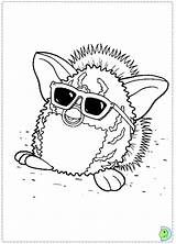 Coloring Furby Pages Dinokids Furbie Printable Sunglasses Kids Furbies Print Color Close Bee Popular sketch template