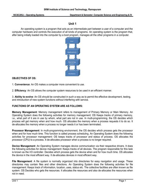 os unit  notes