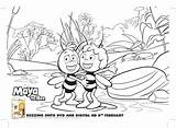 Colouring Maya Bee Pages Sheets Activity Sheet Kids Friends sketch template