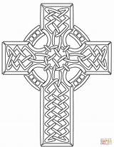 Celtic Cross Coloring Pages Drawing Printable Line Croix Coloriage Color Celte sketch template