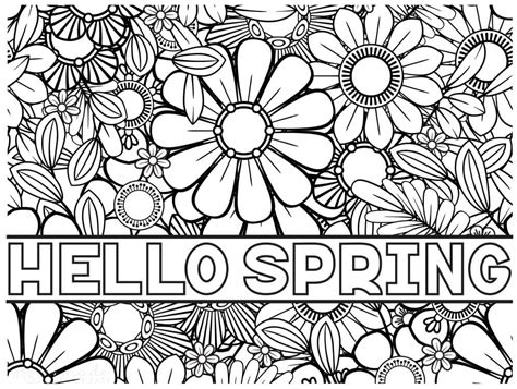 printable spring coloring pages  seniors printable templates
