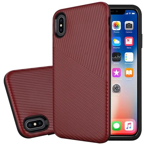apple iphone xr case  insten embossed lines hard snap  case cover  apple iphone xr