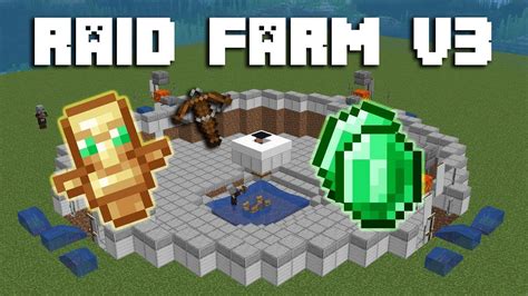 simple raid farm tutorial emeralds  items  totems  minecraft youtube