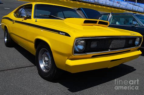 yellow plymouth duster photograph  mark spearman