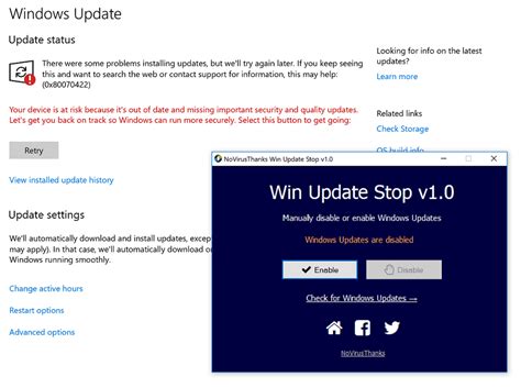 disable windows 10 automatic updates with win update stop novirusthanks