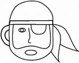Pirate Coloring Face Pages Pirates Eye Patch Printable Scarf Party Leehansen Parenting sketch template
