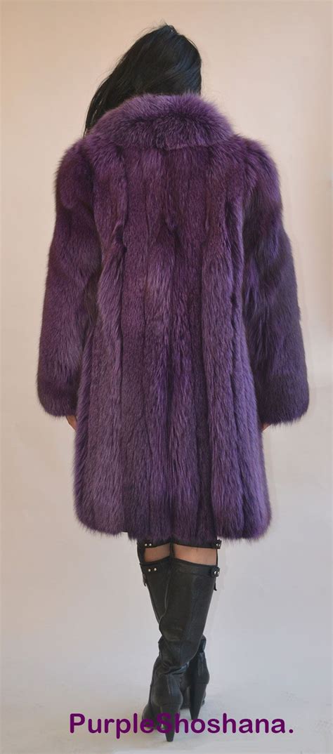 pretty purple fox fox fur jacket fox fur coat fur coats sensuous fashion accessories furs