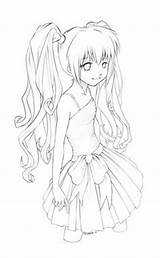 Coloring Anime Pages Line Nightcore Drawings Lineart Color Deviantart Fantasy Manga Drawing Sheets Printable Books Dragon Sketches Girl Colouring Aoi sketch template