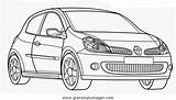 Clio Renault Disegno Colorare Mezzi Trasporto V6 Ausmalen sketch template