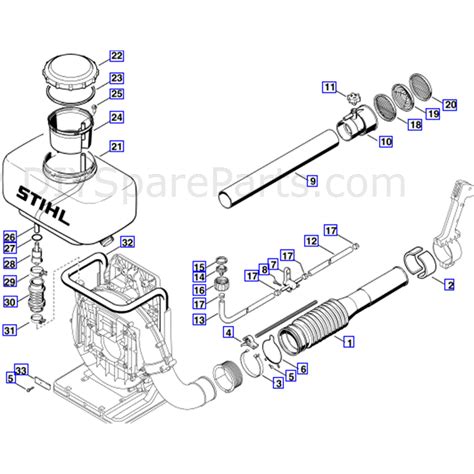 stihl br   backpack blower br   parts diagram conversion kit br sr