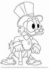 Ducktales Scrooge Mcduck Draw Drawing Step Cartoon Drawingtutorials101 Tutorials Tutorial Previous Next sketch template