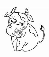 Coloring Pages Cow Animal Kids Printable Baby Farm Printables Animals Drawing Cute Print Color Wuppsy Sheets Drawings Colour выбрать доску sketch template