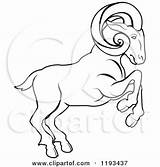 Ram Aries Zodiac Drawing Line Sign Astrology Clipart Illustration Animal Royalty Atstockillustration Print Vector Poster Getdrawings Clipartof sketch template