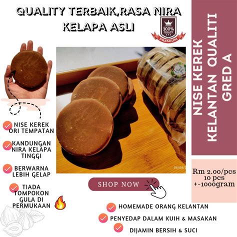 🔥promo Nisey Gred Aa🔥nise Kerek Ganu Original Kelantan Nira Kelapa Asli