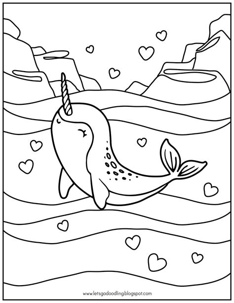printable narwhal coloring pages   gmbarco
