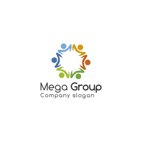 group logo template vector