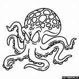 Squid Kraken sketch template