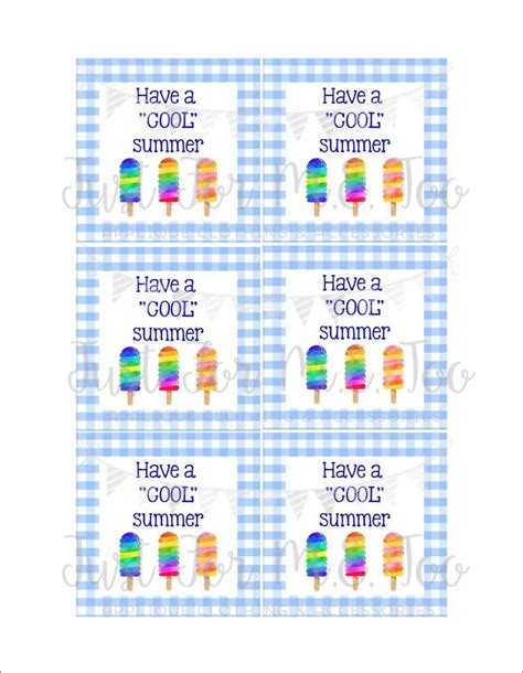 great summer printable tags     easily customize