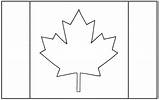 Coloring Canada Flag Pages Kids sketch template