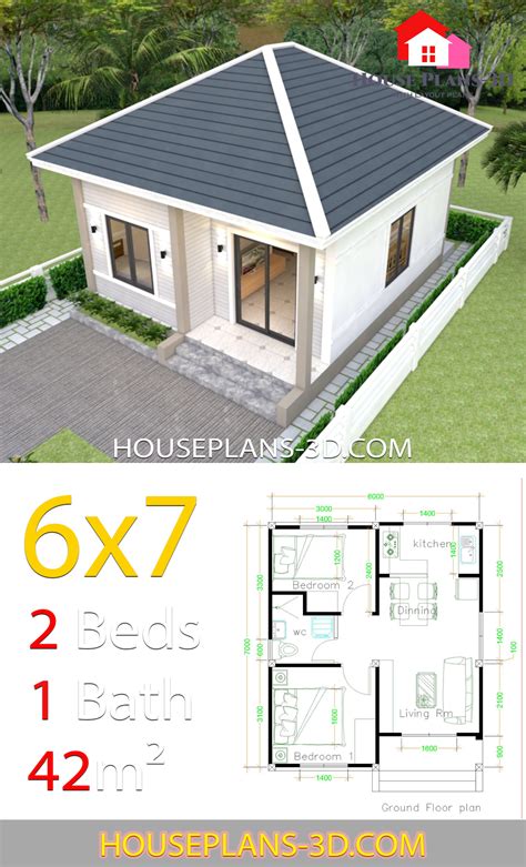simple house plans    bedrooms hip roof house