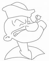 Popeye Coloring Pages Sailor Drawings Color Printable Kartun Gambar Sketsa Man Library Keren Clipart Popular Comments sketch template