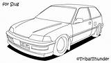 Civic Hatchback 1988 Deviantart sketch template