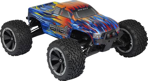 reely big brushless  rc auto elektro monstertruck wd rtr  ghz  accu oplader en