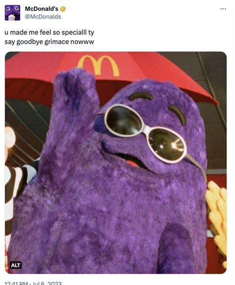 Grimace Returns From Whence He Came As Mcdonald’s Massively Viral