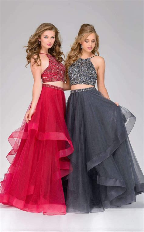 jovani  dress piece prom dress straps prom dresses  size prom dresses