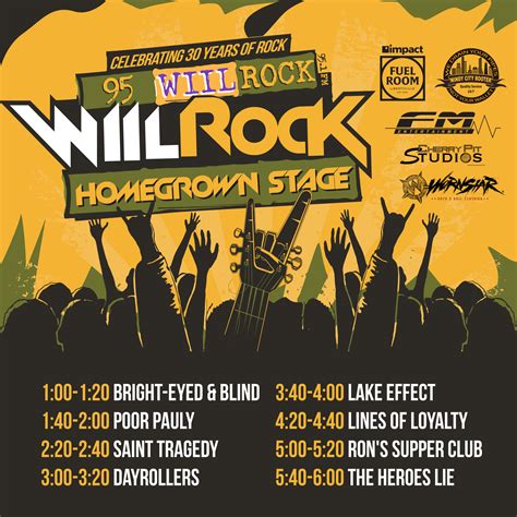 wiil rock fest times announced  wiil rock