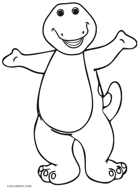 printable barney coloring pages  kids coolbkids