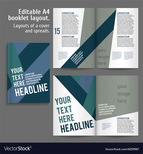 book layout design template royalty  vector image