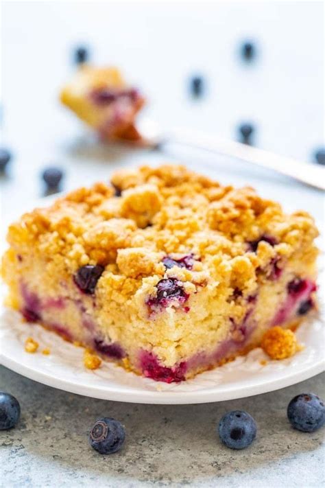 blueberry coffee cake with streusel topping averie cooks recipe