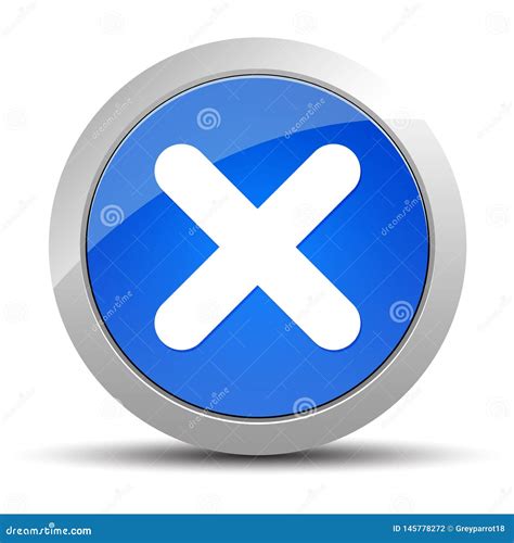 cross icon blue  button illustration stock illustration illustration  isolated blue