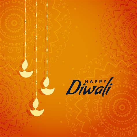 elegant traditional diwali festival greeting design