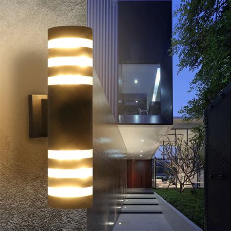 modern waterproof   aluminum cylinder led wall light fixtures dual head wall lamp outdoor