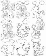 Farm Animal Colouring Printable Pages Animals Tsgos Print sketch template