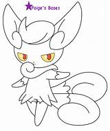 Pokemon Coloring Meowstic Pages Base Lineart Unicorn Female Color Choose Board Deviantart sketch template