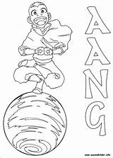 Ausmalbilder Elemente Herr Malvorlagen Airbender Aang sketch template