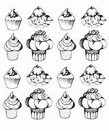 Coloring Pages Cupcakes Adult Oldstyle Printable Cakes Cupcake Cup Appetizing Adults Coloriage Imprimer Vintage Adulte Visiter Dessin Sur Màu Tô sketch template