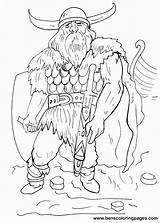 Coloring Pages Warrior Viking Popular sketch template