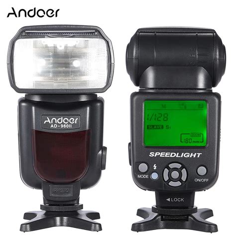 andoer ad ii  camera flash speedlite flashlight gn universal lcd display flash light