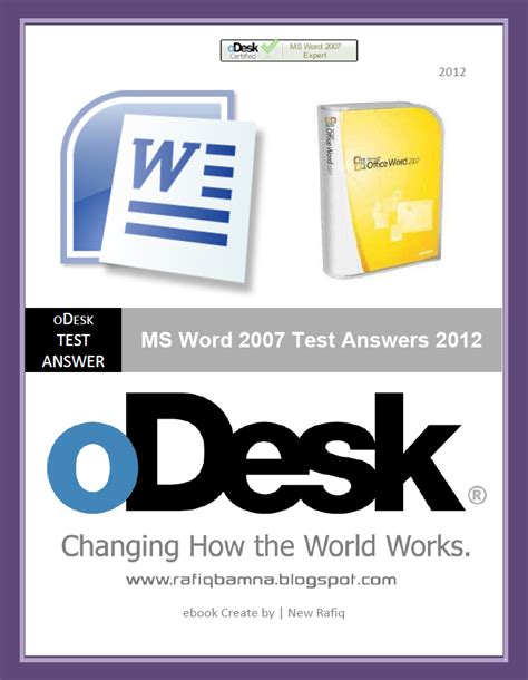 odesk ms word  test answers    ms word file bangla