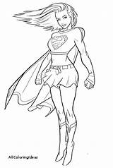 Superwoman Pages Supergirl Coloring Colouring Drawing Color Getdrawings Getcolorings Superhero Dc Unique sketch template
