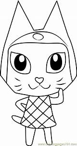 Meow Coloring Crossing Animal Pages Coloringpages101 sketch template