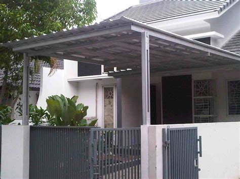 contoh kanopi baja ringan minimalis eksterior rumah