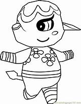 Animal Crossing Coloring Margie Pages Coloringpages101 sketch template