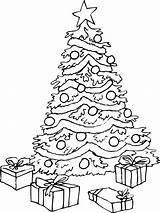 Coloring Christmas Pages Trees Print Popular sketch template