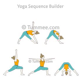 triangle pose wide legged  fold pose flow yoga utthita