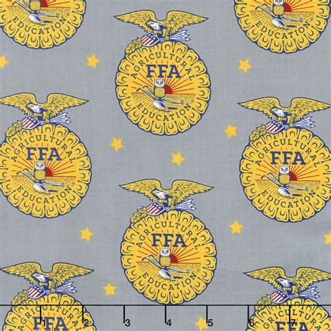 ffa  blue ffa emblem gray yardage ffa riley blake